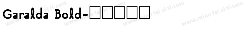 Garalda Bold字体转换